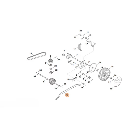 Stihl  Dźwignia przełożenia 6374 703 8800